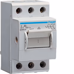 Hager SH363N, 3P, Gris, 400 V, 50 - 60 Hz, 43,8 mm, 77 mm