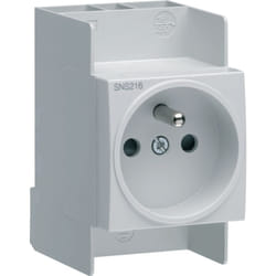 Hager - Prise de courant modulaire 16A 2P+T connexion SanVis