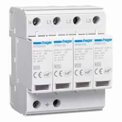 Description générale Le parafoudre Hager SPN415D est un dispositif de protection électrique de type 2, conçu pour prévenir le ...