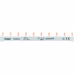 Barre de pontage 6mm² 10 contacts pour TxM620D HAGER TGM620DBarre de pontage 6mm² 10 contacts pour TxM620D