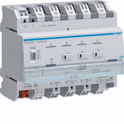 Hager TXA663A, Actionneur variateur, Monté sur rail DIN, 3 canaux, Blanc, 300 W