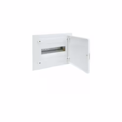 Boîte d'encastrement golf série VF avec 12 modules et porte blanche opaque. L'accessoire a 1 rangée et est fourni avec des vo ...