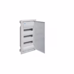 Boîte encastrée à 3 rangées et 36 modules. Cet accessoire avec porte blanche opaque est fourni avec des borniers Quick Connec ...