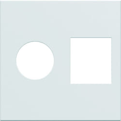 Hager - Enjoliveur prise TV+RJ45 gallery 2 modules pure WXD240B