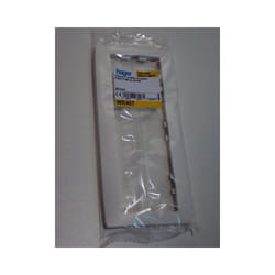 Hager - Plaque 3 postes verticale entraxe 57mm blanc neve Kallysta groupe WK407