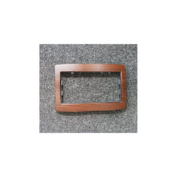 Hager - Plaque de finition double 2 postes verticale entraxe 57mm bois massif Racine Kallysta