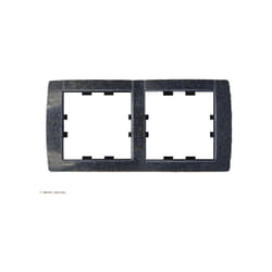 Hager - Plaque Kallysta classic horizontale 2 postes Finition: Noir de roche