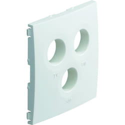 Hager - Enjoliveur Kallysta pour prise tv+fm+sat Finition: Blanc