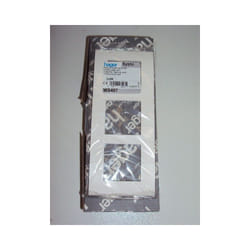 Plaque de finition 3 postes verticale entraxe 57mm blanche (3X2M) pour appareillage mural systo Hager WS407