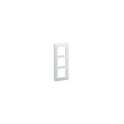 Hager - Plaque de finition trible verticale blanche - Essensya - WE407