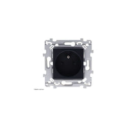 Prise de Courant 2P+T Hager Essensya Finition: Anthracite - Griffes: Sans griffes