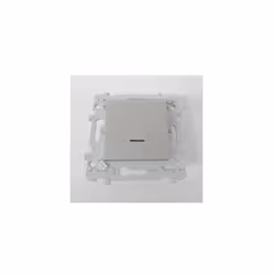Interrupteur va-et-vient lumineux 10A couleur titane (sans voyant) bornes auto avec support sans plaque Essensya HAGER WE002T ...