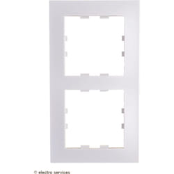 Hager - Plaque Kallysta pop verticale 2 postes Finition: Blanc