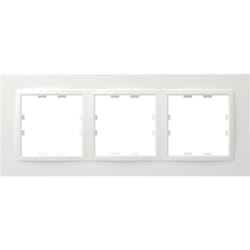 Kallysta Épure Plaque 3 Postes Horizontale Entraxe 71 Blanc Névé