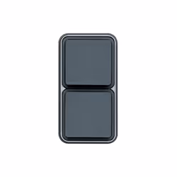 cubyko Prise double verticale 2P+T encastré gris IP55 HAGER WNE132 Description détaillée : cubyko Prise double verticale 2P+T ...