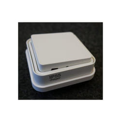 Hager - Interrupteur va-et-vient étanche blanc encastré 1 poste 2 modules 10A 250V IP55 série Cubyko