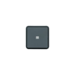 Poussoir à fermeture lumineux rouge étanche Cubyko associable - Gris - WNA023 Hager