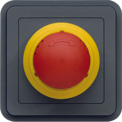 Hager - arret d'urgence coup de poing 1/4 de tour cubyko composable
