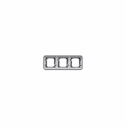 Pour Mécanisme associable 3 postes Horizontal Support encastré IP55 - IK 07 Couleur : Gris