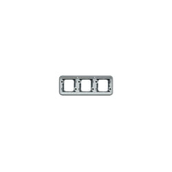 Support encastré Cubyko pour mécanisme associable - 3 postes - Horizontal - Gris - WNA403 Hager