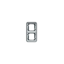 Support encastré Cubyko pour mécanisme associable - 2 postes - Vertical - Gris - WNA408 Hager