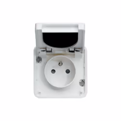 Hager WNA100B cubyko PC 2P plus T assoc. blanc IP55 blanc