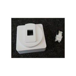 Hager - Prise réseau RJ45 catégorie 6 utp blanche en saillie pour Grade 1 complète 1 poste 2 modules avec cadre série Ateha