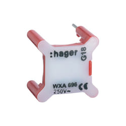 Hager - Voyant pour interrupteur gallery 230V rouge (WXA691)