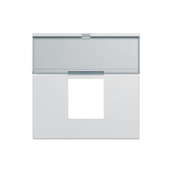 Enjoliveur prise RJ45 gallery avec porte-étiquette 2 modules pure Hager WXD206B
