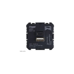 Hager - Chargeur double usb a+c Gallery
