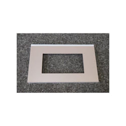 Hager - Plaque de finition 1 poste 4 modules horizontale couleur brun taupe entraxe 57mm série Gallery