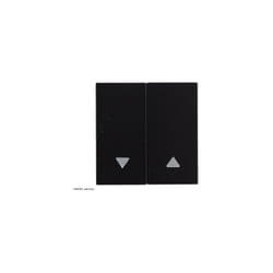 Hager - Enjoliveur interrupteur volet roulant Gallery Noir