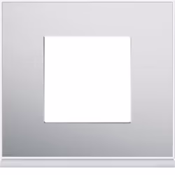 Hager WXP2002 Plaque 1P placage aluminium Plaque murale 1P.horizontal, aluminium.