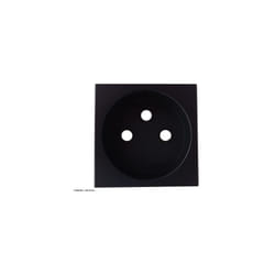 Hager - Enjoliveur prise de courant 2P+T Gallery Noir