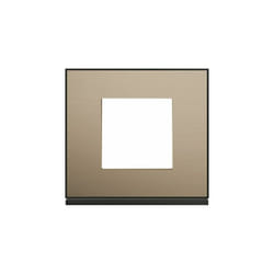 plaque - 1 poste - placage bronze - hager gallery wxp2202