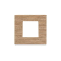 plaque - 1 poste - oak wood - hager gallery wxp4702