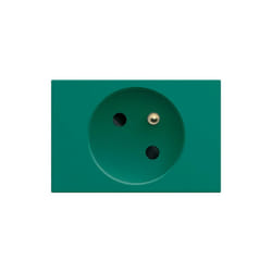 Hager - Prise de courant gallery speciale goulotte vert (WXF421V)