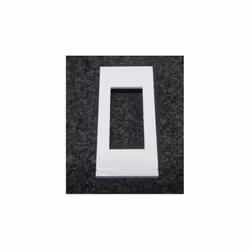 Plaque de finition 1 poste 1 module couleur blanc pure série Gallery HAGER Plaque gallery plastique injecté 1 module pure Tar ...