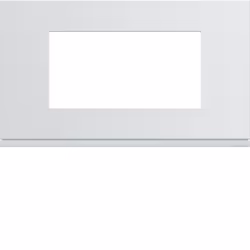plaque de prise 4 modules Gallery - Entraxe 57mm - Blanc Pure - WXP0034 - Hager