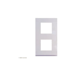 Hager - Plaque Gallery 2 Postes verticale Blanc