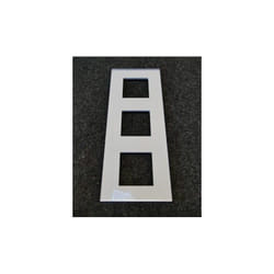 Plaque de finition 3 postes 6 modules verticale couleur blanc pure entraxe 71mm série Gallery HAGER