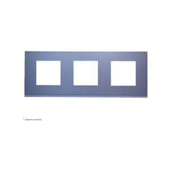 Plaque Hager Gallery 3 Postes horizontale Titane