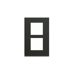 Plaque - 2 postes - verticale - 57 mm - night Hager gallery wxp0222