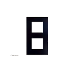 Hager - Plaque Gallery 2 Postes verticale Noir