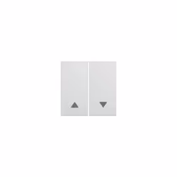 Les produit : Enjoliveur interrupteur volet roulant Gallery 2 modules Matière : Polycarbonate (PC) Couleur : Blanc Pure Dimen ...