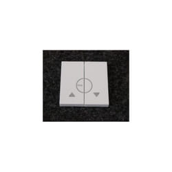 Hager - Double enjoliveur blanc pure 1 poste 2 modules avec flèches pour poussoir volet roulant série Gallery