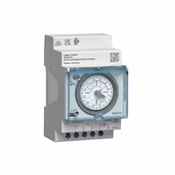 Description générale L'Interrupteur horaire électromécanique Hager EHN110 est conçu pour une utilisation sur 24 heures sans r ...