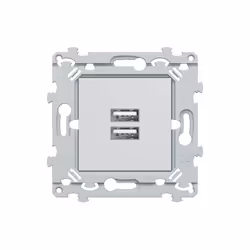 chargeur usb - type a+a - blanc - hager essensya we112