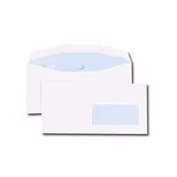 GPV France 2547, C6/C5 (115 x 229 mm), Blanc, Papier, 45 x 100 mm, 80 g/m², 4,998 g