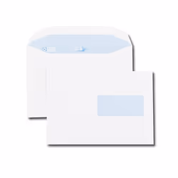 GPV France 2562, C5 (162 x 229 mm), Blanc, Papier, 45 x 100 mm, 80 g/m², PEFC
